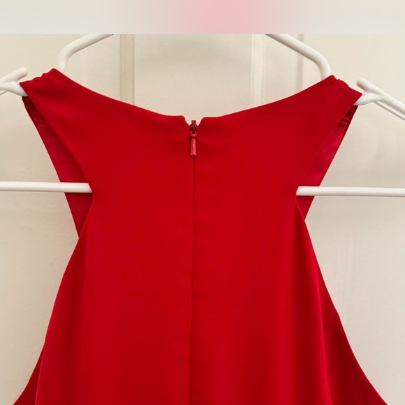 Elegant Red Halter Dress - Picture 5 of 6